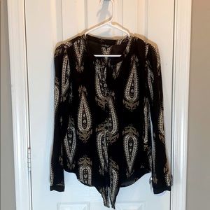 Lucky brand woven long sleeve